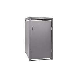 Mülltonnenbox 1-flügelig - Farbe: graualuminium, Breite: 66 cm, Höhe: 116 cm, Tiefe: 80 cm