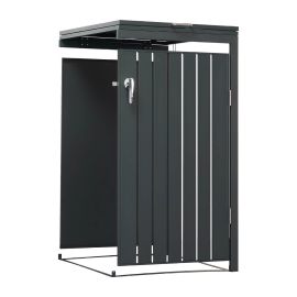 Mülltonnenbox Elis 1-flügelig Erweiterung - Farbe: anthrazit, Breite: 64 cm, Höhe: 120 cm, Tiefe: 80 cm