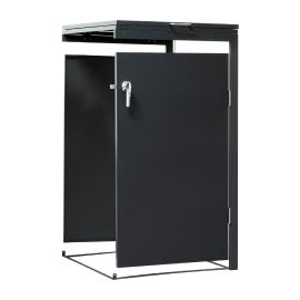 Mülltonnenbox Rosa 1-flügelig Erweiterung - Farbe: anthrazit, Breite: 64 cm, Höhe: 120 cm, Tiefe: 80 cm