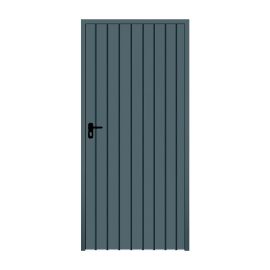 Stahl Nebeneingangstür 1-flügelig ohne Dämmung - Maße: 900 x 2000 mm (B x H), Farbe: anthrazit RAL 7016, Anschlag: außen rechts - DIN rechts