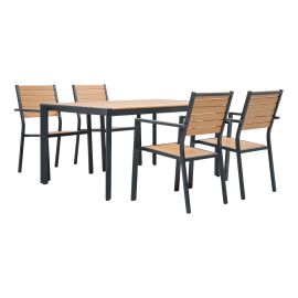 Gartengarnitur Atlanta 5-teilig - Aluminiumfarbe: anthrazit