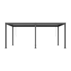 Pergola Dallas 6 m x 3 m aus Stahl & Aluminium - Farbe: anthrazit, Höhe: 2500 mm