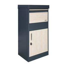 Paketkasten Mod. 50H - Farbe: anthrazit, Holzoptik