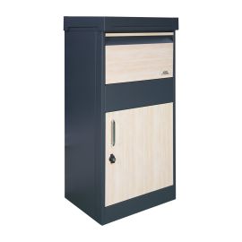 Paketkasten Mod. 50H - Farbe: anthrazit, Holzoptik