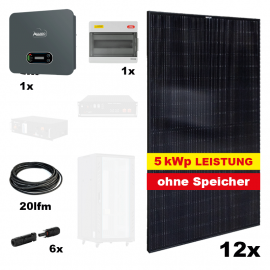 Photovoltaik POWER PLUS FULL BLACK 1 Komplettanlage - Gesamtleistung: 5 kWp, ohne Speicher