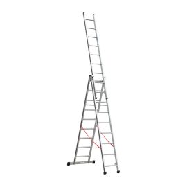 Euro-Profi Mehrzweckleiter 3-tlg. Mod. S307 - Sprossenanzahl: 3 x 9, max. Arbeitshöhe: 7,10 m