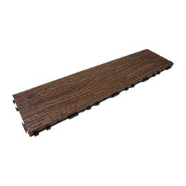 Terrassendielen Stecksystem WPC – Farbe: dunkelbraun, Breite: 150 mm, Länge: 600 mm, Höhe: 22 mm