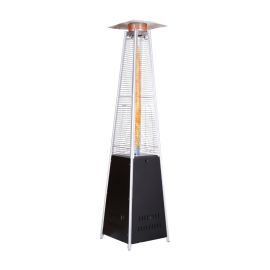 Terrassenstrahler CARO - Material: pulverbeschichteter Stahl, Farbe: schwarz, Länge: 495 mm, Breite: 495 mm, Höhe: 2270 mm