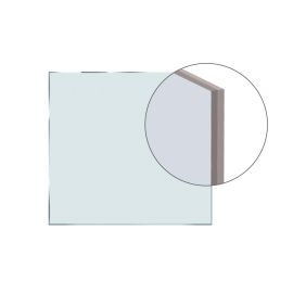 Verbundsicherheitsglas 2 x 8 mm - Ausführung: mit mattweißer Folie, Glasart: ESG, Hinweis: Preis/m²