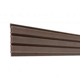 WPC Profil Stil - Farbe: dunkelbraun, Länge: 200 cm, Höhe: 15 cm, Stärke: 2 cm