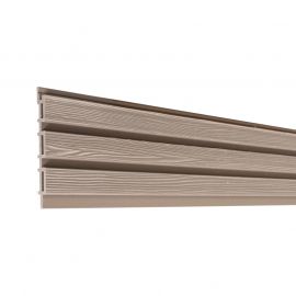 WPC Profil Stil - Farbe: grau, Länge: 200 cm, Höhe: 15 cm, Stärke: 2 cm