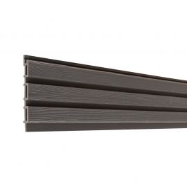 WPC Profil Stil - Farbe: Holzoptik dunkel, Länge: 200 cm, Höhe: 15 cm, Stärke: 2 cm