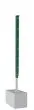 Zaunpfosten Mod. A - Ausführung: grün beschichtet, für Zaunhöhe: 63 cm, Länge: 68,5 cm, Befestigungspunkte: 4