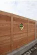 Sichtschutzwand Lärchenholz Katrina Starterset - Ausführung: zum Einbetonieren, Zaunhöhe: 260 cm, Länge: 400 cm