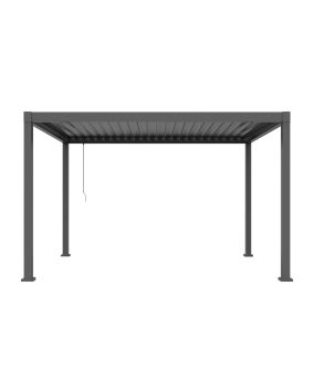 Pergola Dallas 4 m x 3 m aus Stahl & Aluminium - Farbe: anthrazit, Höhe: 2500 mm