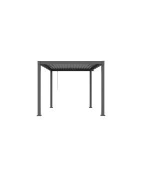 Pergola Dallas aus Stahl & Aluminium - Farbe: anthrazit, Länge: 3000 mm, Breite: 3000 mm, Höhe: 2500 mm