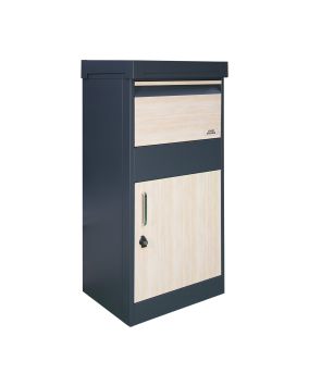 Paketkasten Mod. 50H - Farbe: anthrazit, Holzoptik