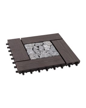Terrassenfliese WPC / Stein Salzburg - Abmessungen: 300 x 300 mm