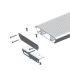Aluminiumstufe rutschhemmend inkl. 2 Deckel & 2 Winkel und Schrauben - Ausführung: Anthrazit beschichtet, Breite: 1000 mm, Tiefe: 270 mm