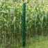 Zaunpfosten Mod. U - Ausführung: grün beschichtet, für Zaunhöhe: 123 cm, Länge: 170 cm, Befestigungspunkte: 3