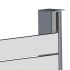 Alu U-Profil stirnseitige Montage für 20 mm Profile, Ausführung: Eck- und Endsteher  - Farbe: braun, Länge: 200 cm