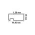 Alu Lamellen Abschlussprofil 44 x 20 mm - Farbe: braun, Länge: 250 cm