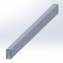 Aluminium Pfosten / Profil - Querschnitt: 150 x 80 mm, Länge: 2520 mm, Farbe: blank, Abverkauf Restposten