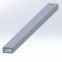 Aluminium Pfosten / Profil - Querschnitt: 150 x 80 mm, Länge: 2628 mm, Farbe: blank, Abverkauf Restposten