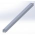 Aluminium Pfosten / Profil - Querschnitt: 100 x 80 mm, Länge: 3330 mm, Farbe: blank, Abverkauf Restposten