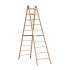 Holz Stufen Doppelleiter Mod. HST - Sprossenanzahl: 2 x 10, Länge: 2,64 m