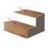 Design Stufenauflage mit Holzkern 1200 x 295 x 30 mm, 4 Stück  - Modell: BRUCH Eiche grau