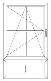 Drehkippfenster mit Brüstung