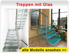 Treppen mit Glas